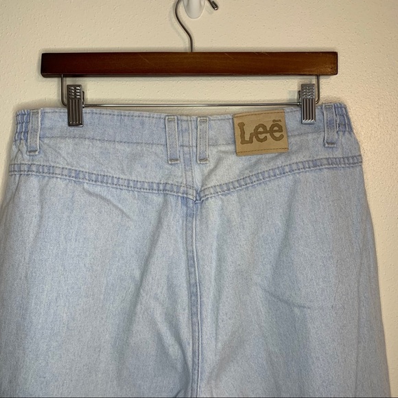 VINTAGE LEE Mom Jeans 16 31" Light Wash Plus - Picture 5 of 8